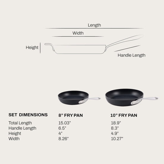 Cookware set — All-Clad HA1 hard anodized non stick frying pans 8 and 10 inch
