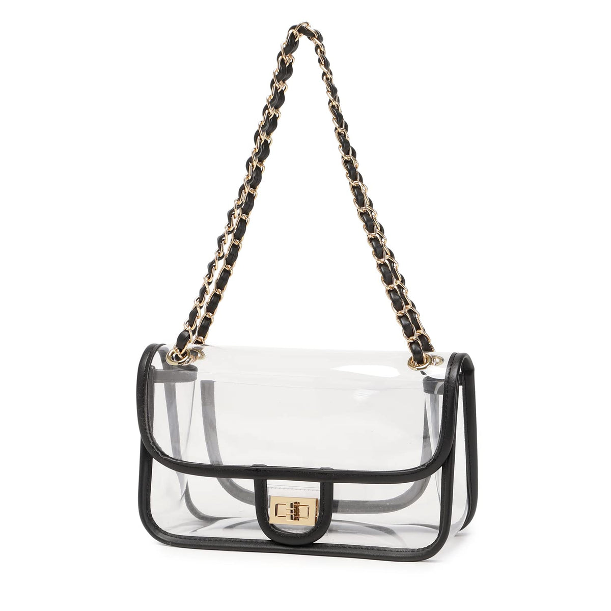 LAM GALLERY clear handbag with chain for stadium and concert use