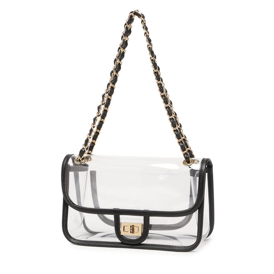 LAM GALLERY clear handbag with chain for stadium and concert use