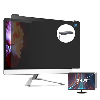 Verponity Computer Privacy Screen Filter 21.5 Inch, 9H Hardness Hanging Computer Screen Privacy Shield Compatible with 16:9 Widescreen Monitor, Eye Protection and Blue Light Blocks