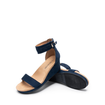 Sandal — Open toe buckle ankle strap wedge design from Dream Pairs