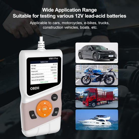 OBD2 Scanner Battery Tester 12V Car Diagnostic Tool Code Reader