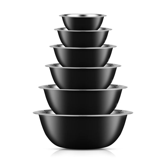 JoyJolt stainless steel mixing bowls - durable and stylish designJoyJolt mixing bowls - durable stainless steel construction