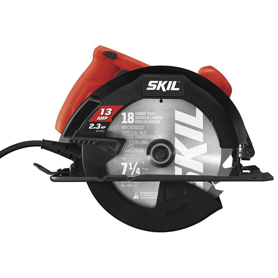 Saw — 13-amp 7-1/4 circular saw by Skil in red color