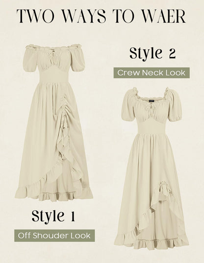 Dress — Corset ruffle maxi with pockets by Scarlet Darkness