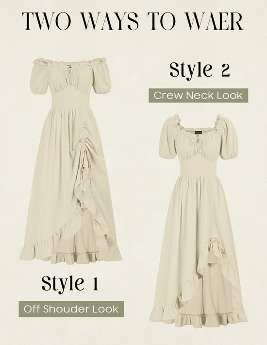 Dress — Corset ruffle maxi with pockets by Scarlet Darkness