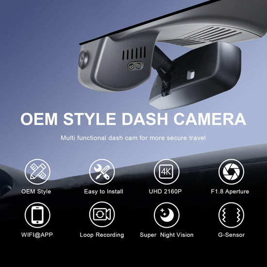 Mangoal 4K dash cam with custom fit for Mazda CX-50 2025 2026, UHD video, GPS and WiFi
