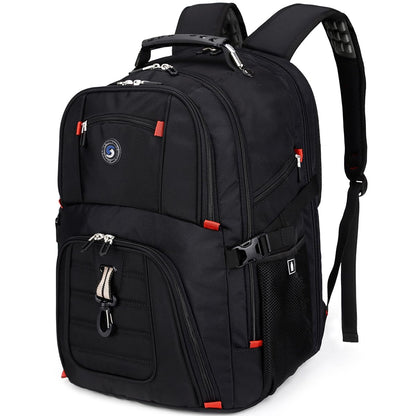 SHRRADOO travel backpack with combination lock for 17 inch laptops, 50L capacity