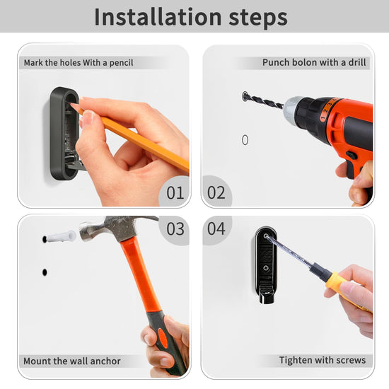 Storage hook — Foldable wall design with 40 lbs capacity for space saving