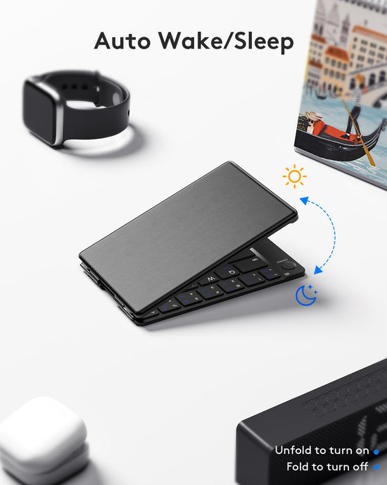 Samsers foldable Bluetooth keyboard — portable wireless design with stand holder