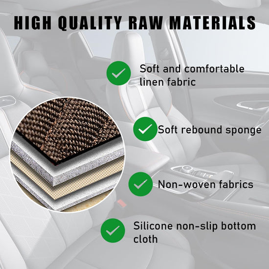 Yourkar vehicle seat cover - breathable front seat cushion and seatback cover