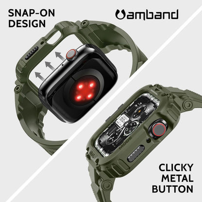 amBand M1 Sport Case - Shockproof and scratch resistant bumper for Apple Watch Ultra and Series 1-11 49mm-40mm