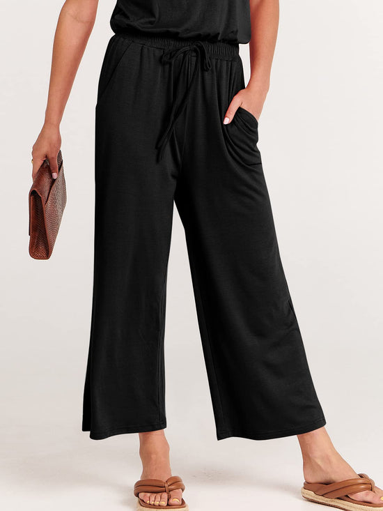 One piece outfit — Summer casual wide leg jumpsuit with pockets by ANRABESS