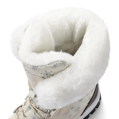 COOJOY waterproof winter snow boots — lightweight and warm mid calf booties