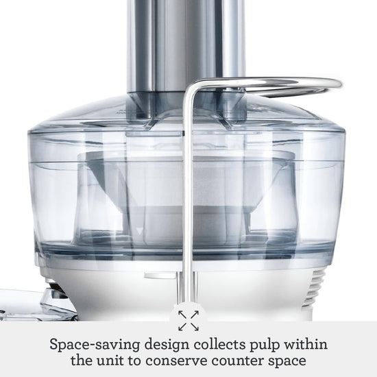 Breville juicer - Compact centrifugal design in silver finish, 25 fl oz capacity