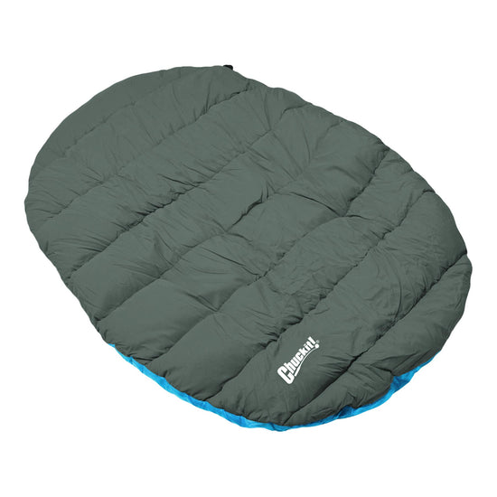 Pet bed mat — Water resistant travel pillow for medium to large dogs 20-100 lbs, blue