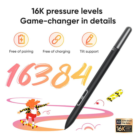 Graphic tablet — 12.2 inch standalone with 16384 pressure levels and tilt support