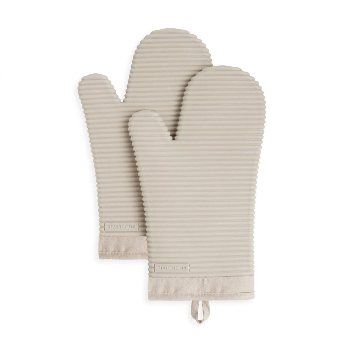 KITCHENAID pot holder — ribbed soft silicone, 2-pack set, milkshake color, 7.5x13