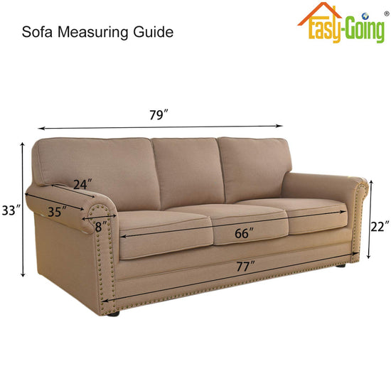 Easy-Going sofa cover — Soft stretch fabric with elastic bottom for kids and pets