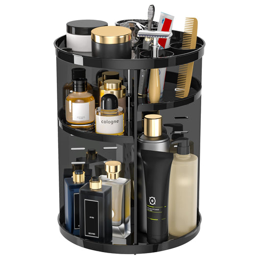 Caddy — Rotating 8 layer design with brush holder and perfume tray for storage