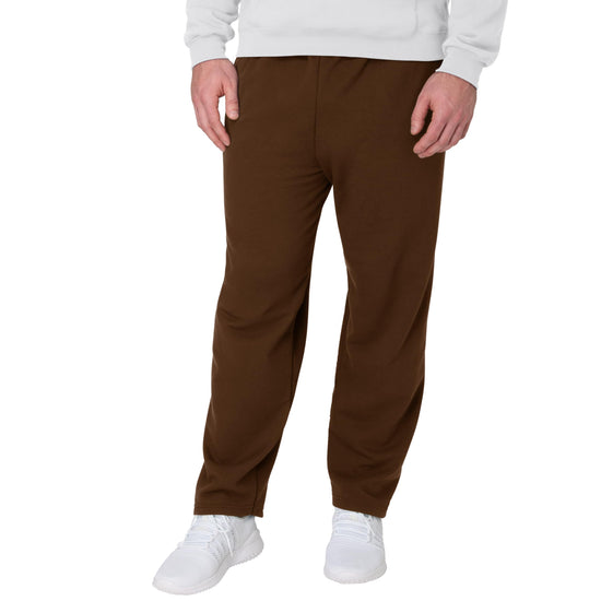 Hanes Men's EcoSmart fleece pants — eco-friendly with pockets and open hem bottom