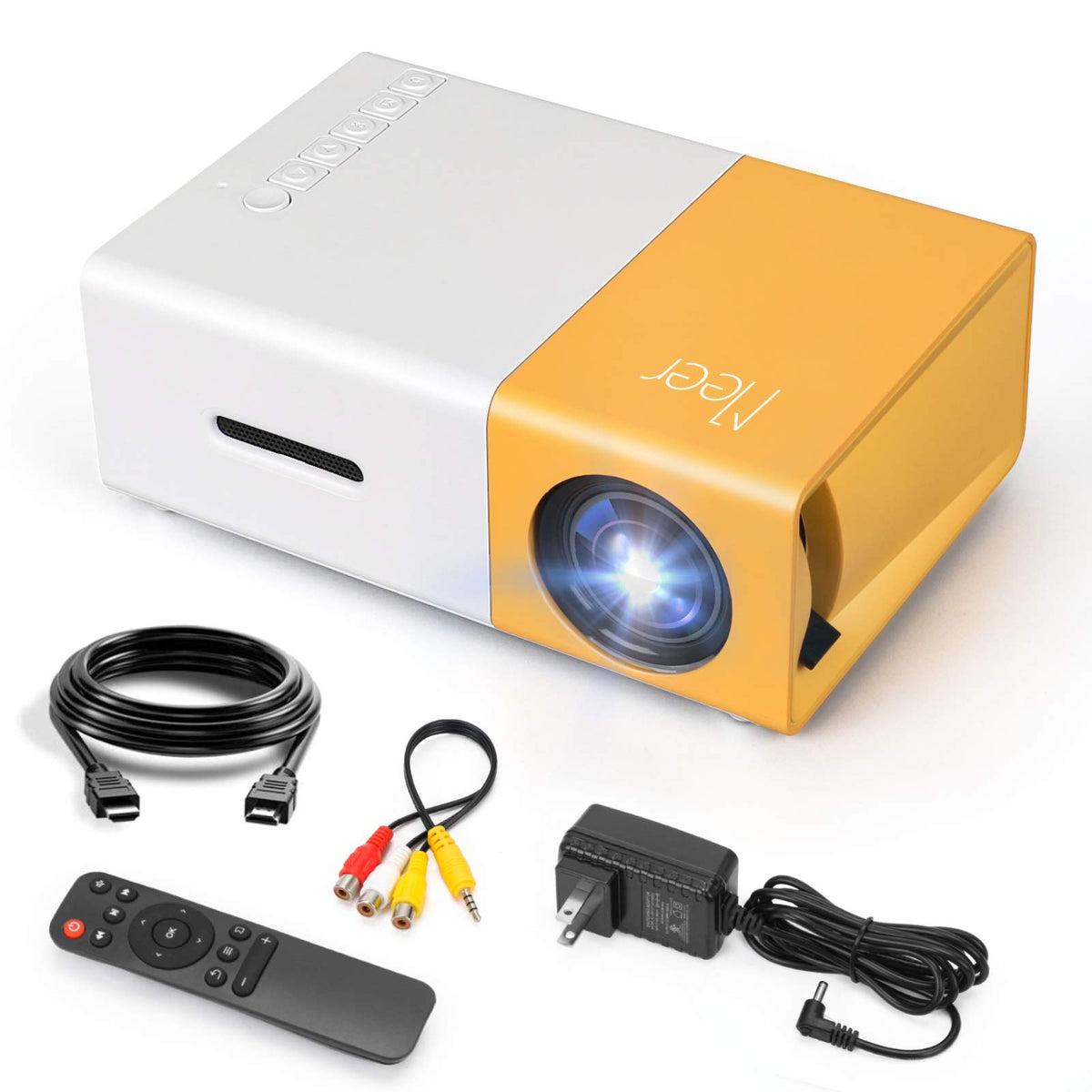 Mini projector — portable LCD video projector with HDMI USB AV interfaces and remote control