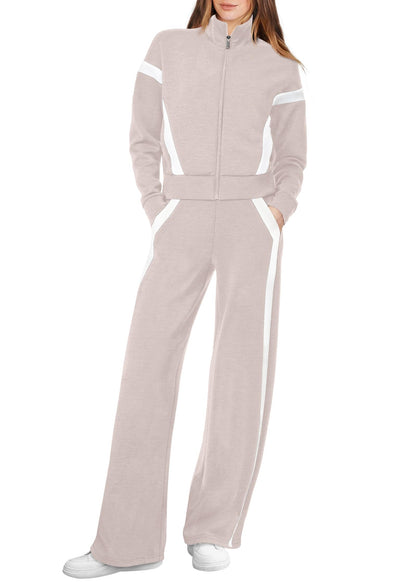 Track suit — XIEERDUO women's lounge set with wide leg sweatpants and sweatshirt
