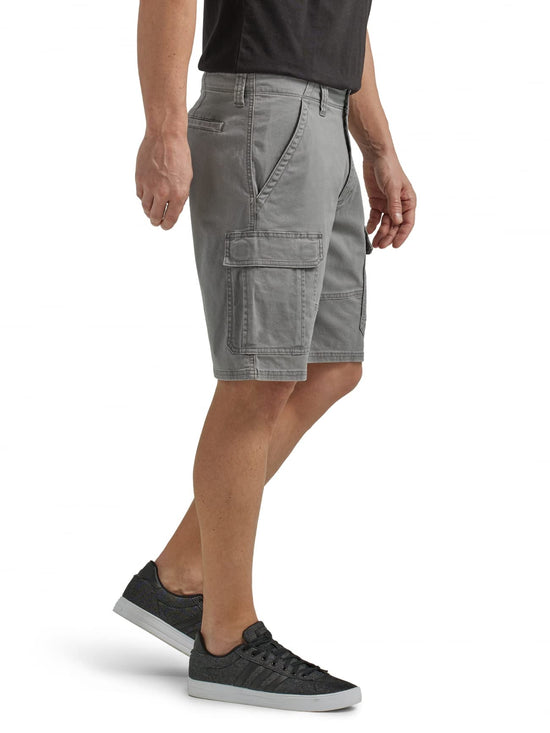 Cargo shorts — Stretch fit in gunmetal, size 34