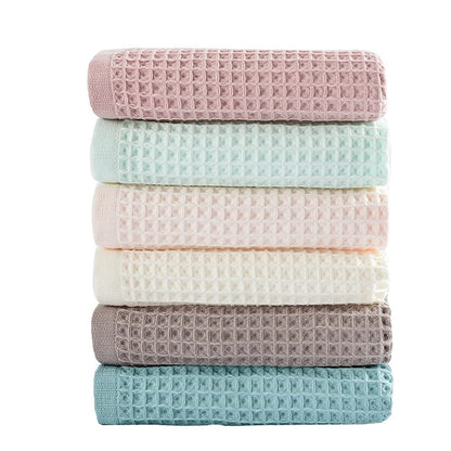 TOWEL — 100% cotton, waffle weave, absorbent, mixed colors, 13x13 inches set.