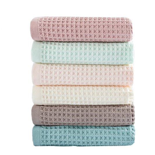 TOWEL — 100% cotton, waffle weave, absorbent, mixed colors, 13x13 inches set.