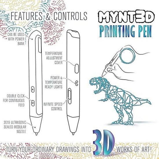 MYNT3D 3D printer — Compatible with 1.75mm ABS and PLA filaments