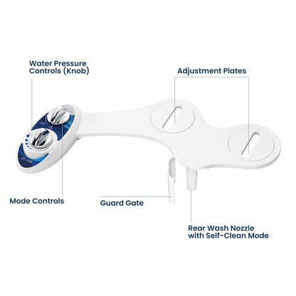 LUXE bidet NEO 120 — self-cleaning non-electric bidet attachment for toilet seat