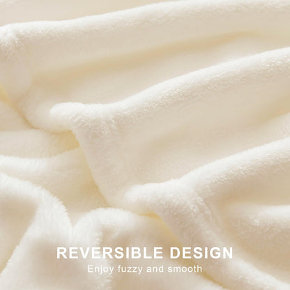 Hansleep flannel fleece throw blanket — super soft fluffy plush for all seasons