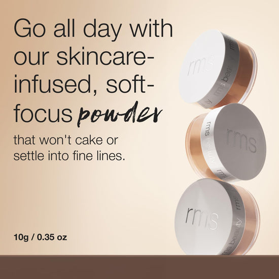 RMS Beauty hydra setting powder — translucent loose powder for oily skin