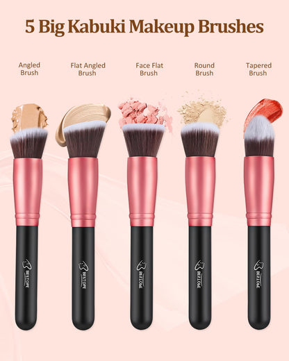 Cosmetic brush set — 16 pcs bestope pro synthetic foundation and eye brushes