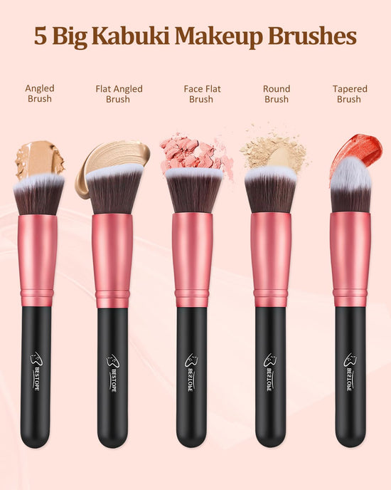 Cosmetic brush set — 16 pcs bestope pro synthetic foundation and eye brushes