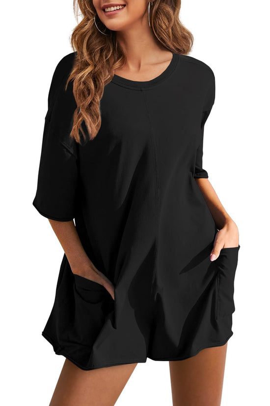 UANEO one piece outfit - Casual oversized athletic jumpsuit for workouts.