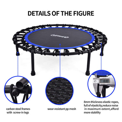 Newan trampoline – 40-48 silent fitness bungee rebounder for adults, max 330lbs limit