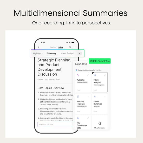 Plaud Note Pro AI Voice Recorder, Transcribe & Summarize with AI, App Control, Note Taker for Meetings & Calls, Supports 112 Languages, Ultra-Slim with InstantView Display, Case Included, Black
