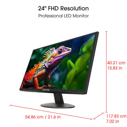 Sceptre 24-inch monitor — 1080p LED with built-in speakers and 99% sRGB