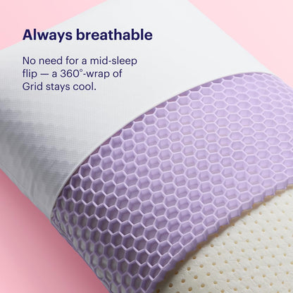 Pillow — Talalay latex foam cooling design for combo or side sleepers