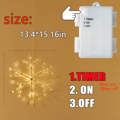 Lighted outdoor display — Fudios branch lights 18in