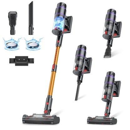 Cordless vacuum cleaner — 550W with smart auto mode and LED display for pets and floors