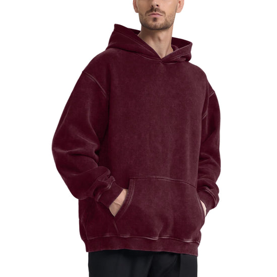 Dnzzs acid wash hoodie — super soft oversized sweatshirt for men