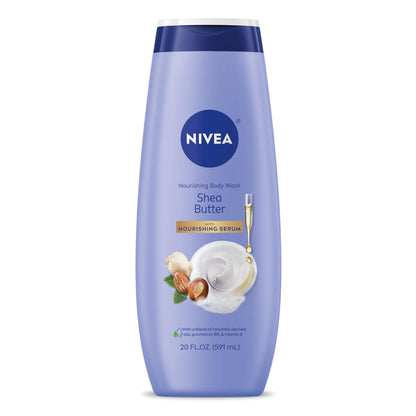 NIVEA skin cleaning agent — shea butter nourishing body wash 20 fl oz bottle