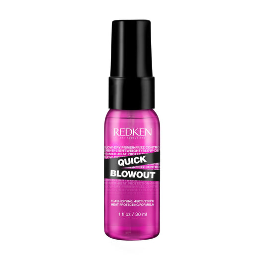 Redken heat protectant spray — Smooths and adds shine for all hair types
