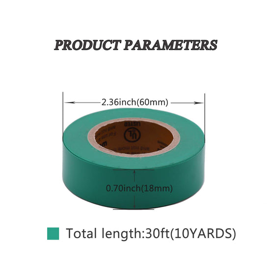 SoundOriginal electrical tape colors 3/4 inch x 30 feet, 6 pack