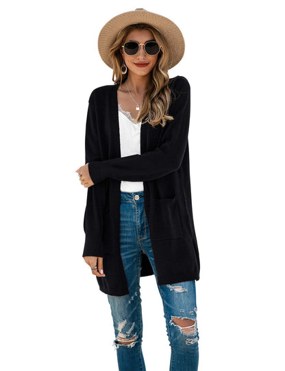Women's kimono cardigan — oversized soft outwear with pockets by TASAMO