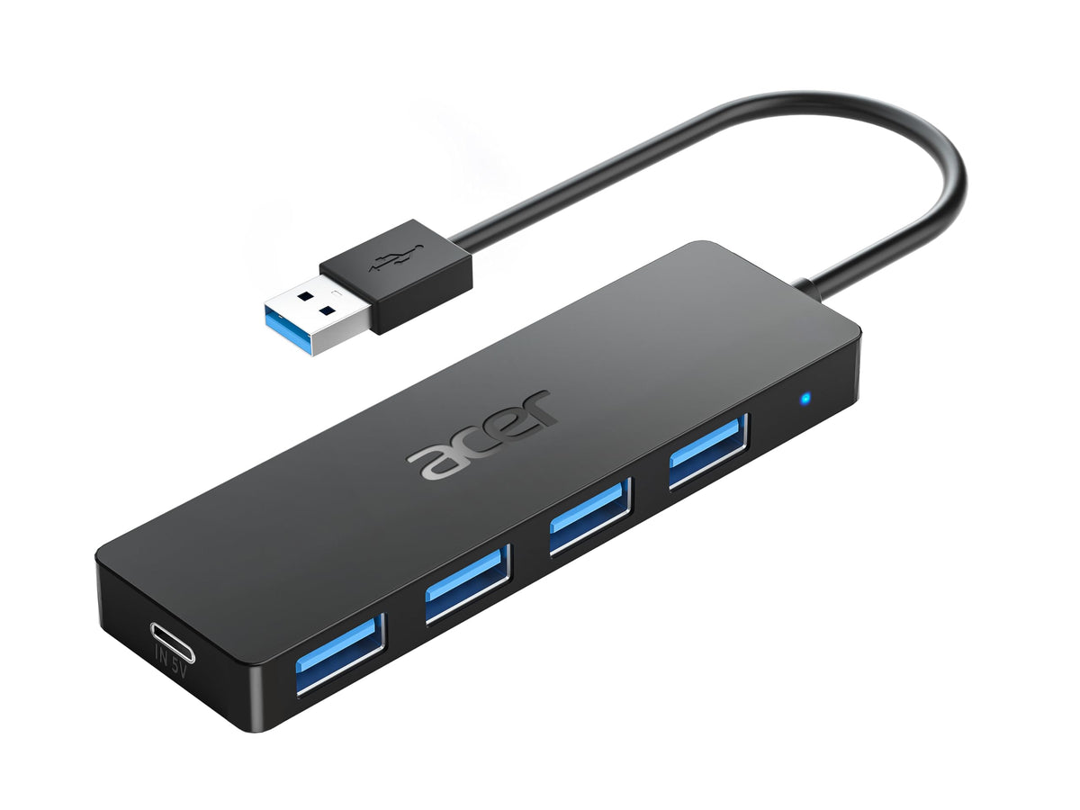 Acer multiport hub — 4 ports with USB 3.0 and Type C power port