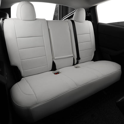 EKR Model Y seat covers — Custom fit for Tesla Model Y 2026, airbag compatible, leather